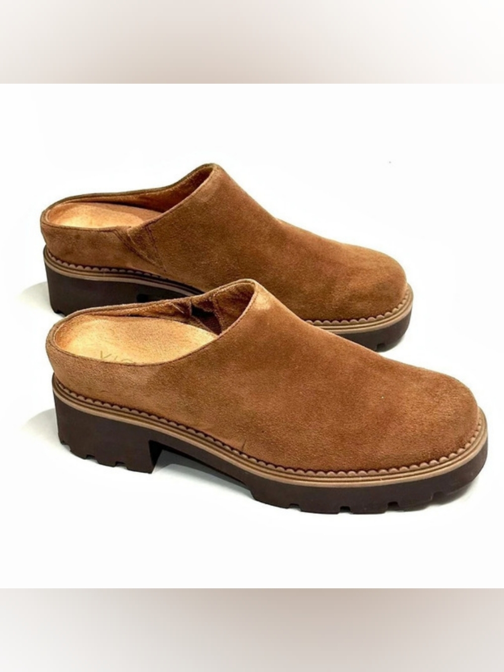 Vionic Fairfax Suede Clog Mule Suede Clog Mules Brown US 5